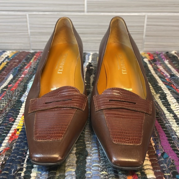 Bruno Magli | Size 9.5 | Block Heels | Cognac Brown | Leather | Authenticated - Picture 2 of 11
